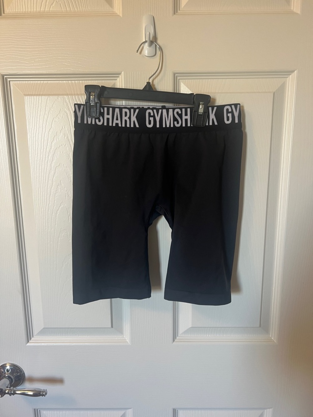 Gymshark Black Logo Waist Biker Shorts